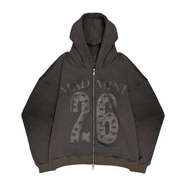  Áo Khoác Hoodie Zip MADMIND K1 - Màu Nâu 