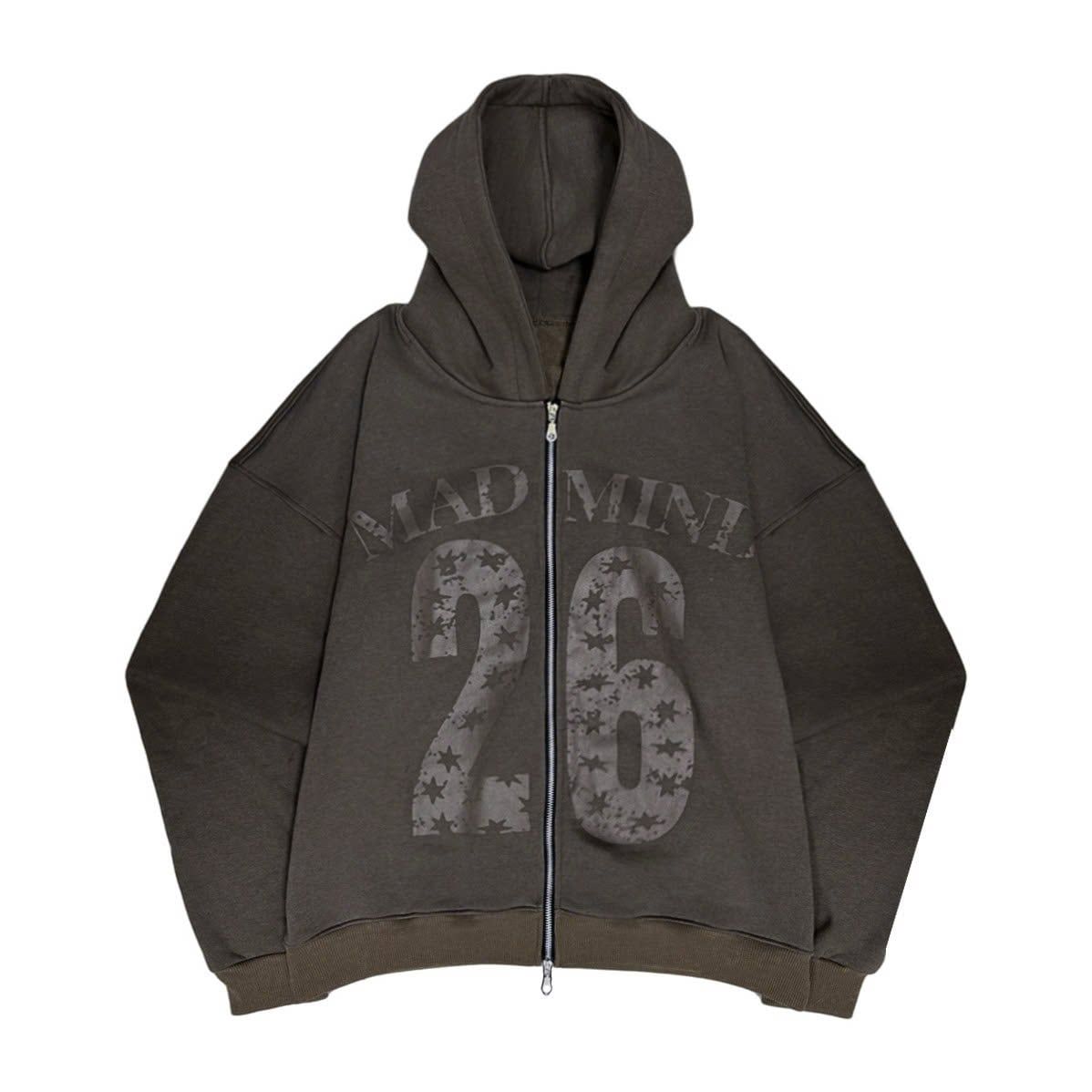  Áo Khoác Hoodie Zip MADMIND K1 - Màu Nâu 