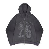  Áo Khoác Hoodie Zip MADMIND K1 - Màu Xám 