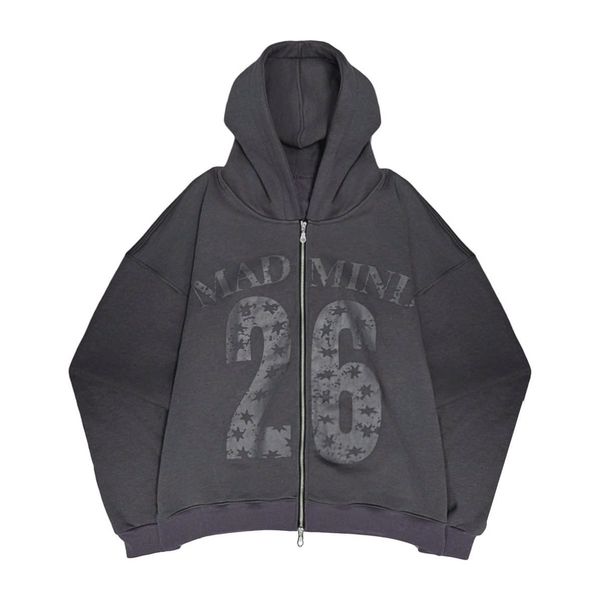  Áo Khoác Hoodie Zip MADMIND K1 - Màu Xám 