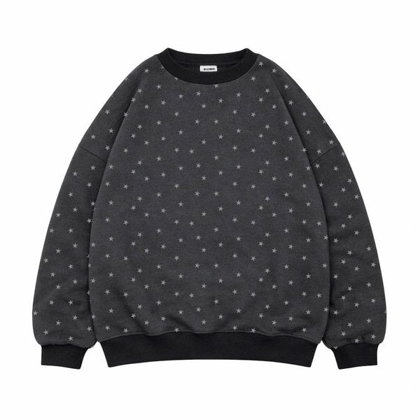  Áo Nỉ Sweater Ngôi Sao MADMIND D8 - Màu Xám Chì 