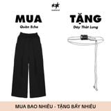  [ TẶNG KÈM DÂY NỊT ] Quần Dù Dài Ống Rộng ECHO MADMIND - Màu Đen 