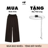  [ TẶNG KÈM DÂY NỊT ] Quần Dù Dài Ống Rộng ECHO MADMIND - Màu Nâu 
