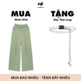  [ TẶNG KÈM DÂY NỊT ] Quần Dù Dài Ống Rộng ECHO MADMIND - Màu Xanh Bơ 