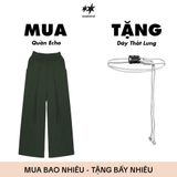  [ TẶNG KÈM DÂY NỊT ] Quần Dù Dài Ống Rộng ECHO MADMIND - Màu Xanh Rêu 
