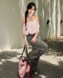  [ TẶNG QUẦN BẢO HỘ ] Chân Váy Nữ Dáng Bí GUMMY MADMIND - Màu Hồng 