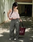  [ TẶNG QUẦN BẢO HỘ ] Chân Váy Nữ Dáng Bí GUMMY MADMIND - Màu Hồng 