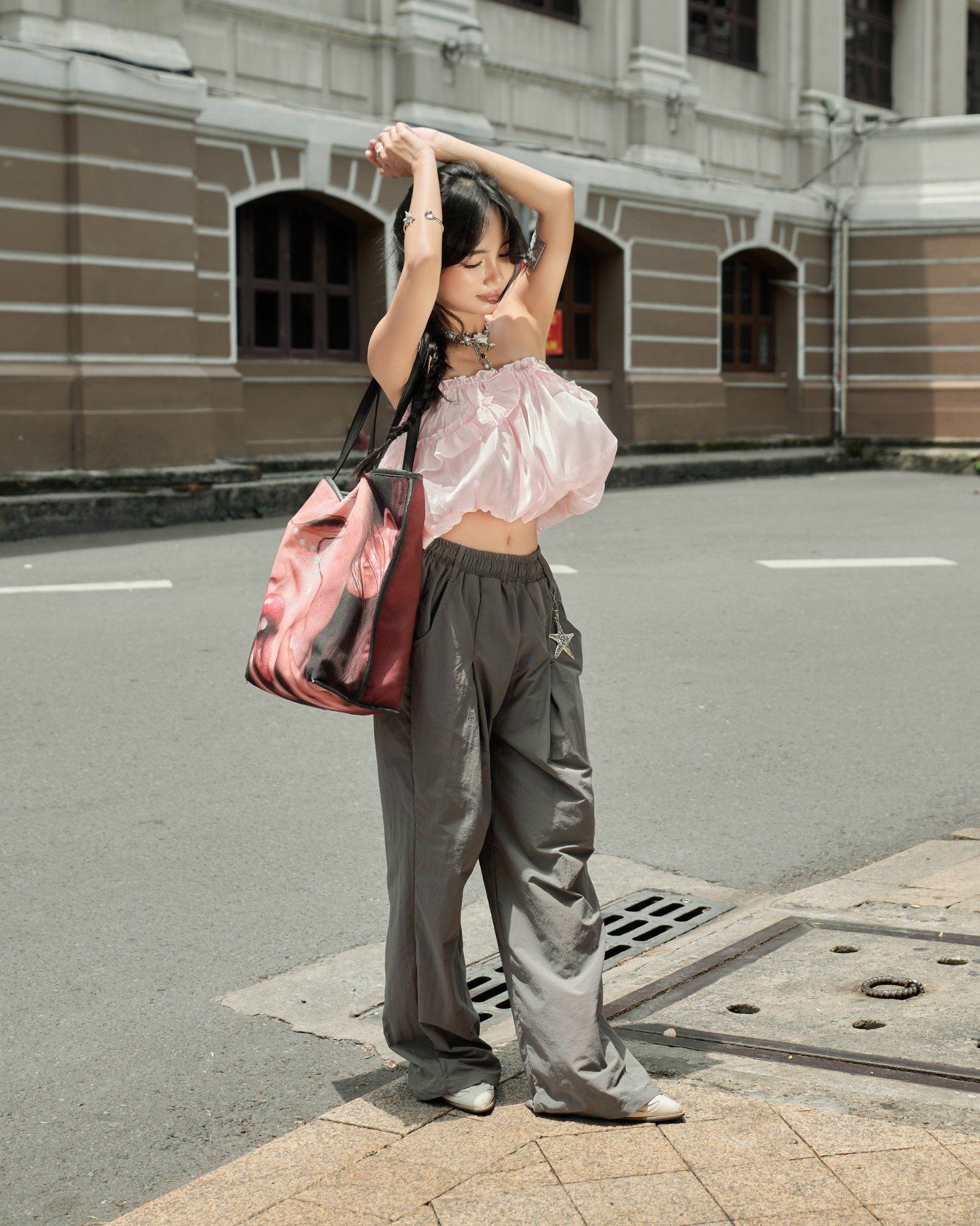  [ TẶNG QUẦN BẢO HỘ ] Chân Váy Nữ Dáng Bí GUMMY MADMIND - Màu Hồng 