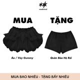  [ TẶNG QUẦN BẢO HỘ ] Chân Váy Nữ Dáng Bí GUMMY MADMIND - Màu Đen 