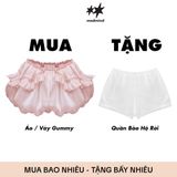  [ TẶNG QUẦN BẢO HỘ ] Chân Váy Nữ Dáng Bí GUMMY MADMIND - Màu Hồng 