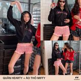  Quần Ngắn Nhún Thun Phối Nơ Hearty Short MADMIND - Màu Hồng 