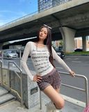  Quần Ngắn Nhún Thun Phối Nơ Hearty Short MADMIND - Màu Nâu 