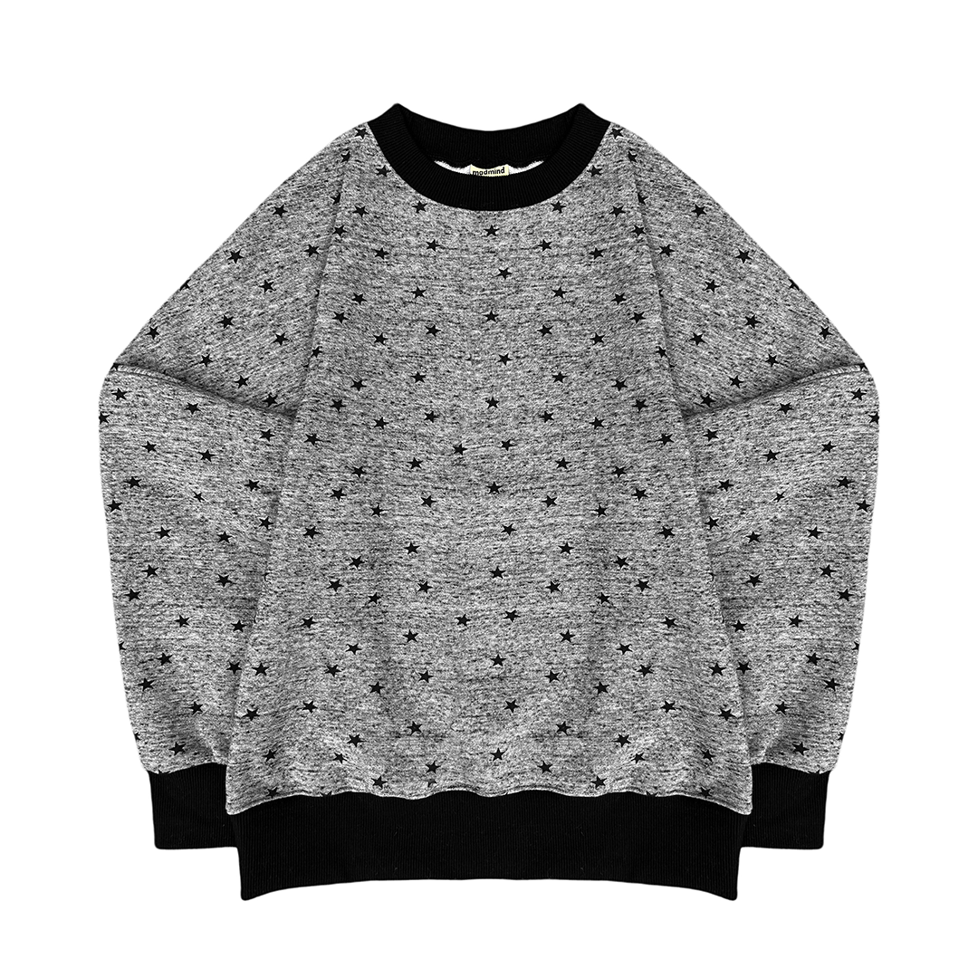  Áo Sweater Ngôi Sao Form Croptop MADMIND D8 - Màu Xám Đậm 