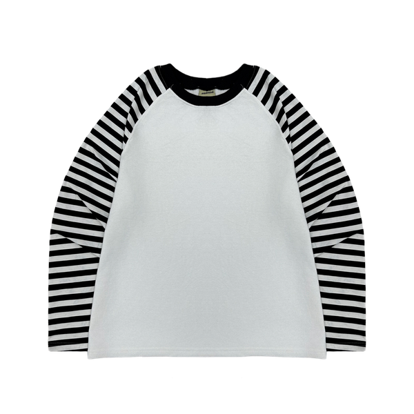  Áo Nỉ Raglan Tay Dài Hoạ Tiết Ngôi Sao MADMIND D14 - Màu Sọc Đen 