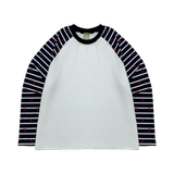  Áo Nỉ Raglan Tay Dài Hoạ Tiết Ngôi Sao MADMIND D14 - Màu Sọc Xanh 