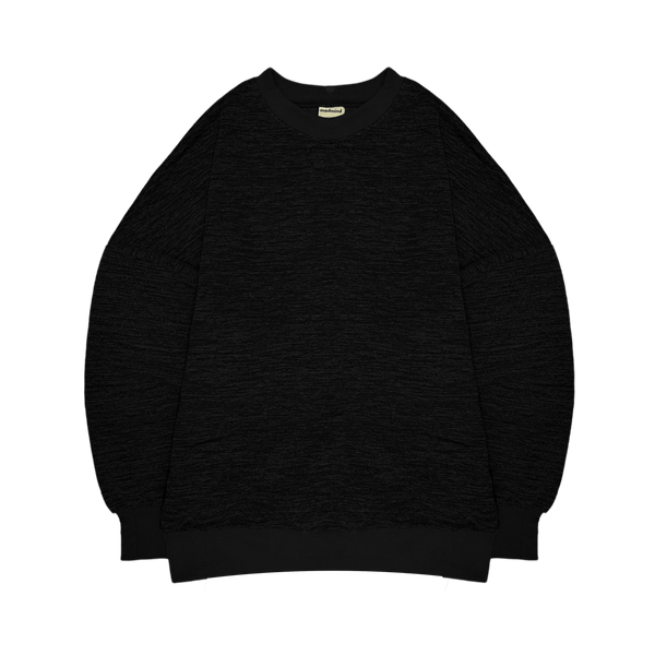  Áo Sweater Trơn MADMIND D8 - Màu Đen Muối TIêu 