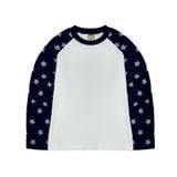  Áo Thun Raglan Tay Dài Hoạ Tiết Ngôi Sao MADMIND D15 - Xanh Navi 