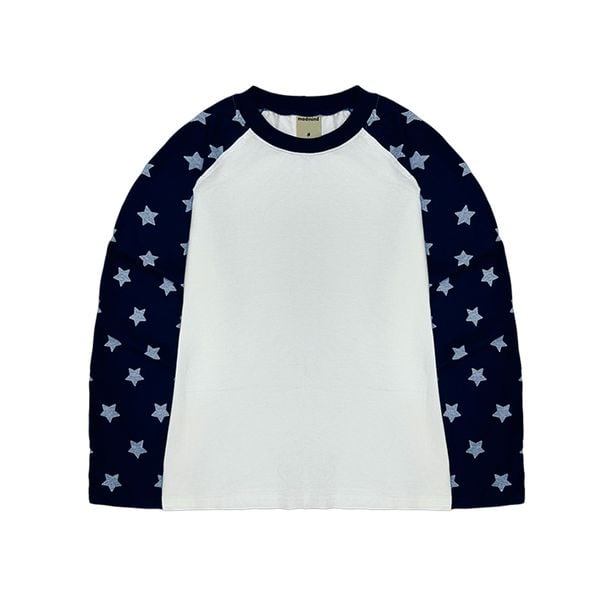  Áo Thun Raglan Tay Dài Hoạ Tiết Ngôi Sao MADMIND D15 - Xanh Navi 
