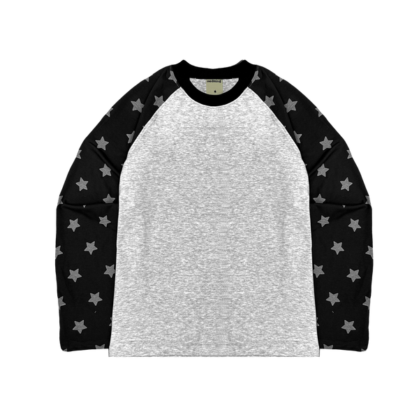  Áo Thun Raglan Tay Dài Hoạ Tiết Ngôi Sao MADMIND D15 - Màu Đen 