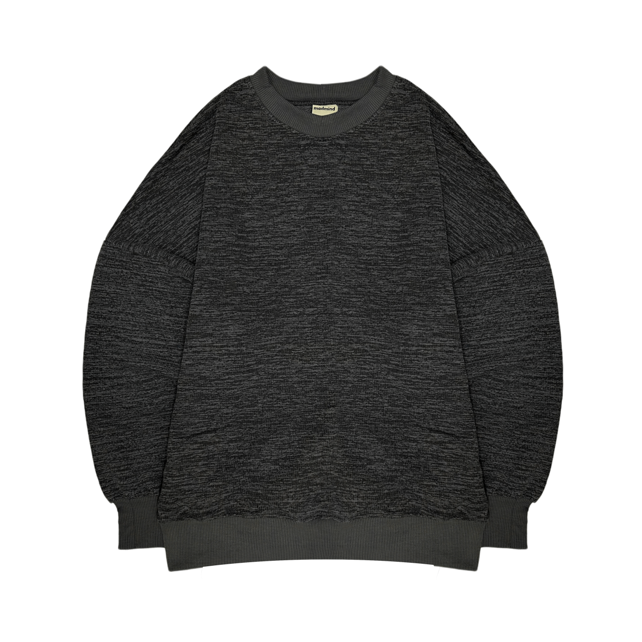  Áo Sweater Trơn MADMIND D8 - Màu Xám Muối Tiêu 