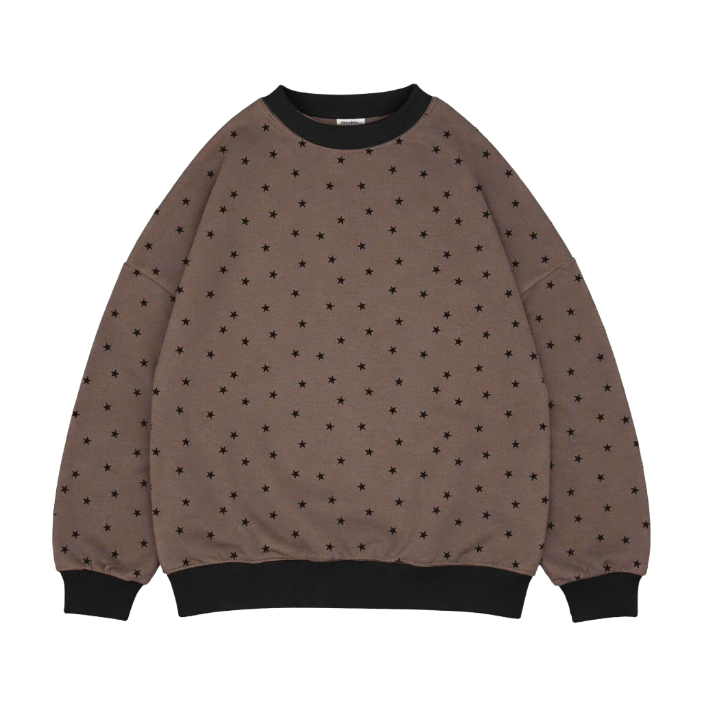  Áo Nỉ Sweater Ngôi Sao MADMIND D8 - Màu Nâu 