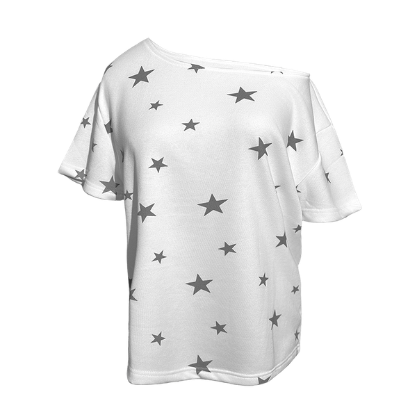  Áo Nỉ Lệch Vai /  Trễ Vai Tay Ngắn MADMIND A37 - Màu Trắng 