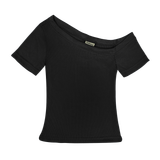  Áo Nữ Trễ Vai TOFU MADMIND - Màu Đen 