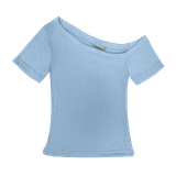  Áo Nữ Trễ Vai TOFU MADMIND - Màu Xanh Biển 