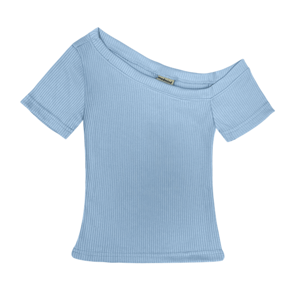  Áo Nữ Trễ Vai TOFU MADMIND - Màu Xanh Biển 