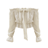  Áo Nữ Trễ Vai Baby Doll MUFFIN MADMIND - Màu Be 