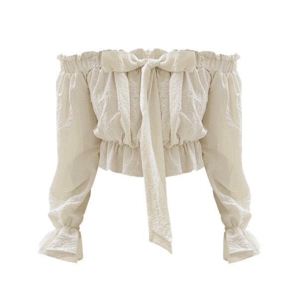  Áo Nữ Trễ Vai Baby Doll MUFFIN MADMIND - Màu Be 