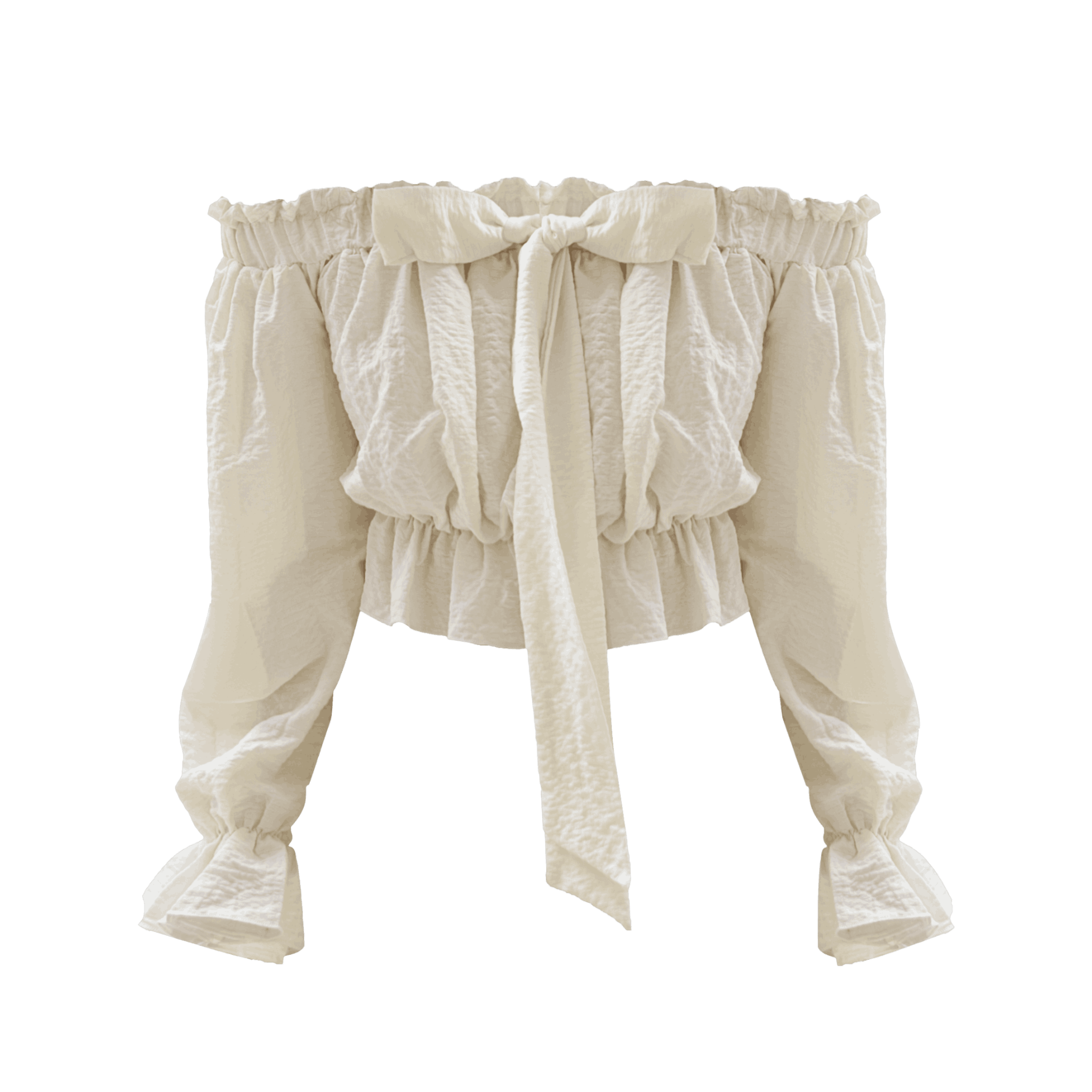  Áo Nữ Trễ Vai Baby Doll MUFFIN MADMIND - Màu Be 