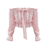  Áo Nữ Trễ Vai Baby Doll MUFFIN MADMIND - Màu Hồng 