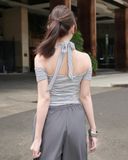  Áo Nữ Trễ Vai OREO MADMIND - Màu Trắng 