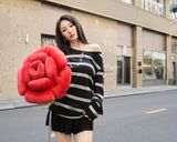  Áo Rộng, Tay Dài Trễ Vai MADMIND D9 - Màu Sọc Đen 