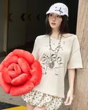  Áo Cổ Tim MADMIND A35 - Màu Be 