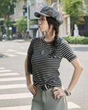  Áo Suông Tay Ngắn MADMIND A36 - Màu Sọc Đen 