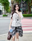  Áo Cổ Tim MADMIND A35 - Màu Trắng 