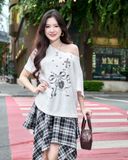  Áo Cổ Tim MADMIND A35 - Màu Trắng 