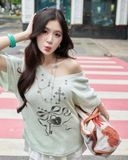  Áo Cổ Tim MADMIND A35 - Màu Xanh Mint 