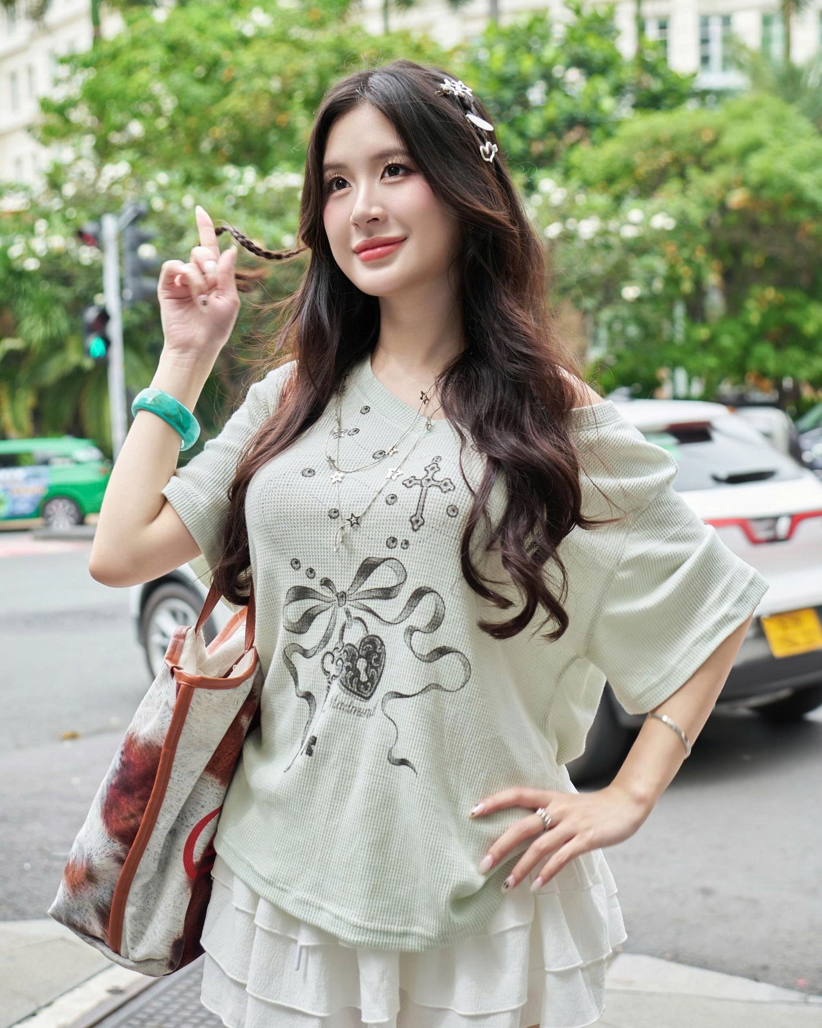  Áo Cổ Tim MADMIND A35 - Màu Xanh Mint 