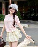  Áo Suông Tay Ngắn MADMIND A36 - Màu Sọc Hồng 