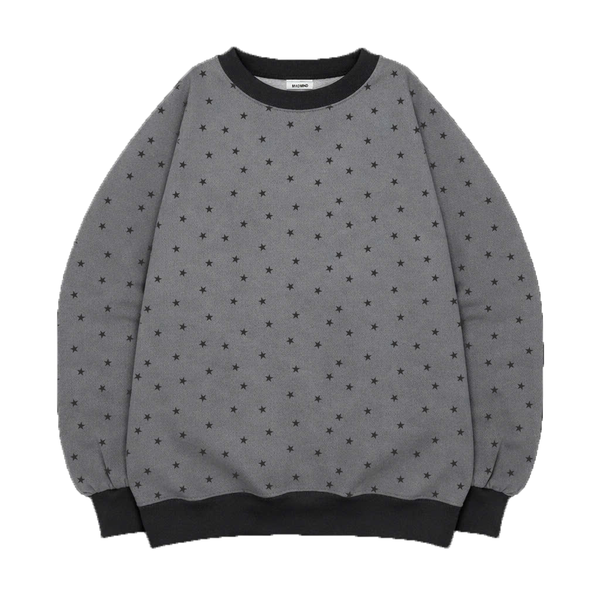  Áo Sweater Ngôi Sao Form Croptop MADMIND D8 - Màu Xám 