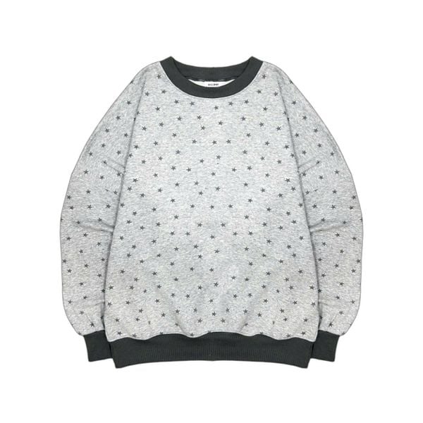  Áo Nỉ Sweater Ngôi Sao MADMIND D8 - Màu Xám Trắng 