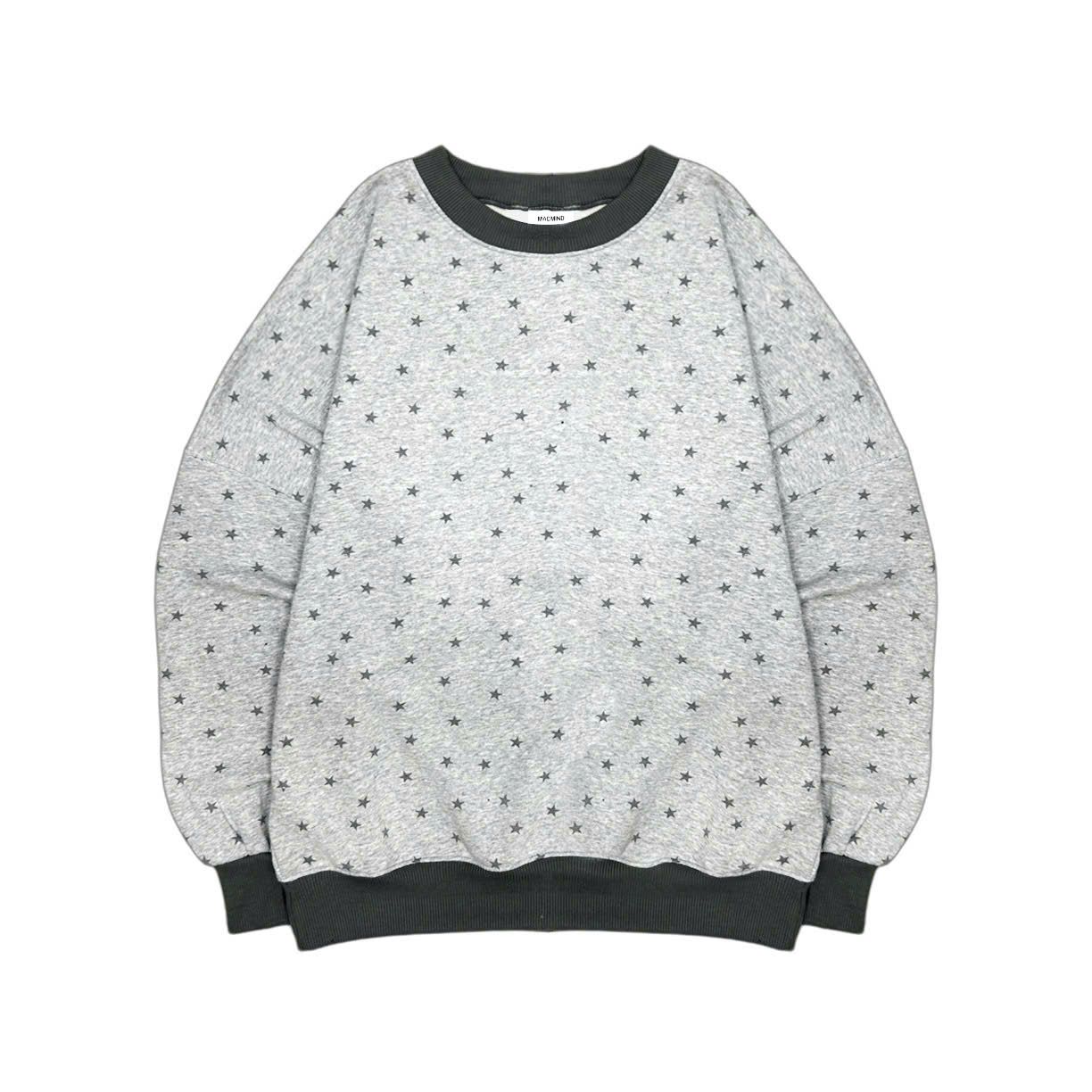  Áo Nỉ Sweater Ngôi Sao MADMIND D8 - Màu Xám Trắng 