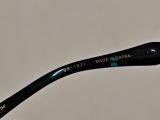  Gọng kính khoan ba mảnh titanium màu vàng tây phối xanh đen Banerina phong cách Italy. 