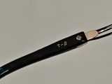  Gọng kính khoan ba mảnh titanium màu vàng tây phối xanh đen Banerina phong cách Italy. 