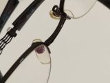  Gọng kính nữ titanium màu đen dáng nửa viền Charmant Line Art (XL1091) 