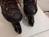  Giày patin màu đen Oxelo thương hiệu Decathlon (Của Pháp) size 35 co giãn đến size 38) 