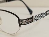  Gọng kính nữ titanium màu đen dáng nửa viền Charmant Line Art (XL1091) 
